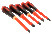 Set of insulated slotted/Phillips screwdrivers with ERGO handle, 5 pcs