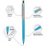 Ручка шариковая Berlingo "Silver Arrow", хром/бирюзовый, 0,7 мм, синяя, кнопочн., инд.уп.