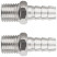Herringbone adapters 10 mm - 1/4" external thread, 2 pcs.