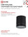 Outdoor Ceiling lamp PBU CYLINDER-1xGX53-NL-BL with backlight Aluminum black IP54 IN HOME