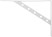 Corner bracket reinforced white 350x250mm