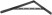 Corner bracket reinforced black 350x250 mm