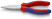 Long pliers, flat fluted sponges 46.5 mm, L-160 mm, chrome, two-component handles