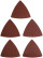 Triangular sanding sheets on a fabric basis, 80 mm, set of 5 pcs.