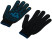 Knitted reinforced gloves (5 threads) black cotton with PVC
