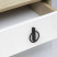 Handle meb. button met. ROUND black matte, AKS
