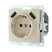 Socket with z/k + 2xUSB connector, 2A (beige) LK60