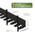 Plastic curb Staff 2000*100 mm Geoplastboard set of 10 pieces + 60 stakes, black