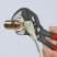 Клещи переставные - гаечный ключ, 40 мм (1 1/2"), L-180 мм, серые, 1-к ручки