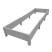 PVC plastic bed 1x3 m height 27 cm, grey