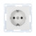Розетка с з/к, без шторок (белый) LK60