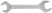 Horn key, chrome plated 24x27 mm