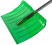 Snow shovel, polycarbonate, aluminum handle, large 520x375x1350 mm