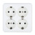 Four-place socket for an open installation with grounding contacts and protective shutters, (white), Standard