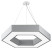 ERA Geometria LED Lamp SPO-123-W-40K-045 Hexagon 45W 4000K 2900Lm IP40 600*80 White Hanging Driver inside