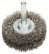 Disc brush with wavy stainless steel wire, 50x0.2 mm 50 mm, 0.2 mm, 15 mm