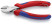 KNIPEX X-Cut® бокорезы, рез: провол. мягк. Ø 4.8 мм, ср. Ø 3.8 мм, тв. Ø 2.7 мм, роял. струна Ø 2.2 мм, L-160 мм, хром, 2-к ручки, страх. крепл.