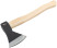 Axe forged reinforced steel, polished wooden handle 600 gr.