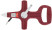 Geodetic tape measure, steel tape, red open plastic case 20 m