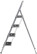 Steel ladder, 4 wide steps, H=129 cm, weight 6.25 kg
