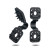 Клипсы для сетки затеняющей садовой 40 штук пластиковые черные