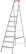 Steel ladder, 8 steps, weight 9.8 kg