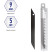 Blades for Berlingo stationery knives, 9 mm, 5 pcs., black, blister, European weight