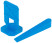 Tile leveling system, clips 40 pcs. and 40 wedges, set (blue)