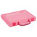 Briefcase 1 compartment STAMM, A4, 275*365*50mm, snap-on, tinted pink