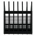 Paper tray vertical STAMP "Line", prefabricated, 6 compartments, black