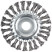 Paddle wheel, seat diameter 22.2 mm, 125 mm twisted steel wire, blister
