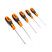 A set of slotted /Phillips screwdrivers with a rubber handle, 5 pcs