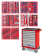 Set of "PROFI" tools in a red cart, 299 items MASTER 52-07299R