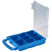Plastic organizer with handle DUEL 8 compartments, OR.08 BLUE