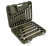 Set of 20 combination ratchet keys, case
