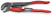 Pipe wrench 1", S-shaped thin sponges, with quick adjustment, Ø42 mm (1 5/8"), L-330 mm, gray, Cr-V