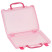 Briefcase 1 compartment STAMM, A4, 275*365*50mm, snap-on, tinted pink