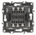 12-1104-03 ЭРА Выключатель двойной, 10АХ-250В, IP20, Эра12, алюминий
