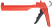 Sealant gun 225 mm semi-shell, polypropylene case reinforced with fiberglass