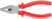 Light combination pliers, plastic handles, 160 mm polished steel