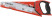 Hacksaw on wood, small red-hot tooth 12 TRI, 3D sharpening, layer.Rubberized handle 350 mm