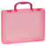 Briefcase 1 compartment STAMM, A4, 275*365*50mm, snap-on, tinted pink