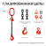 5.3T 3m OCALIFT 1CC Chain Sling with Shorteners Glazed Chain 8kl G80