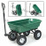 The garden trolley is 4-wheeled plastic.body 80L DUMP TRUCK