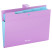 Folder of 5 Berlingo "Haze" compartments, A4, 600 microns, on the button, lilac, soft touch