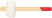 White rubber mallet, wooden handle 70 mm ( 680 gr )
