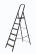 Compact steel stepladder, 6 steps, weight 7.4 kg
