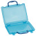 Briefcase 1 compartment STAMM, A4, 275*365*50mm, snap-on, tinted blue