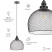 ERA PL7 BK pendant lamp for E27 lampshade height 280mm suspension 720mm black