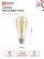 LED lamp LED-ST64-deco gold 11W 230V E27 3000K 1160Lm gold IN HOME